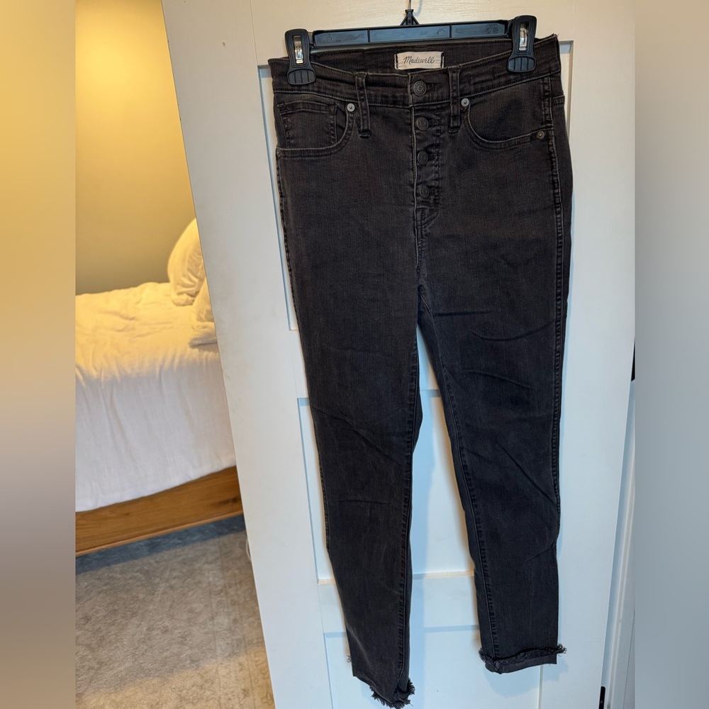 Madewell high-rise black skinny jeans